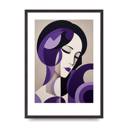 Delicate Female Form in Vivid Violet