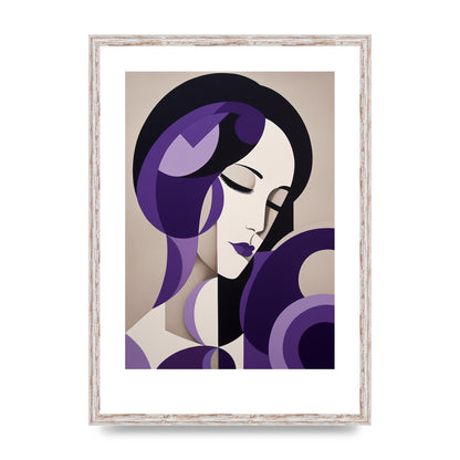 Delicate Female Form in Vivid Violet