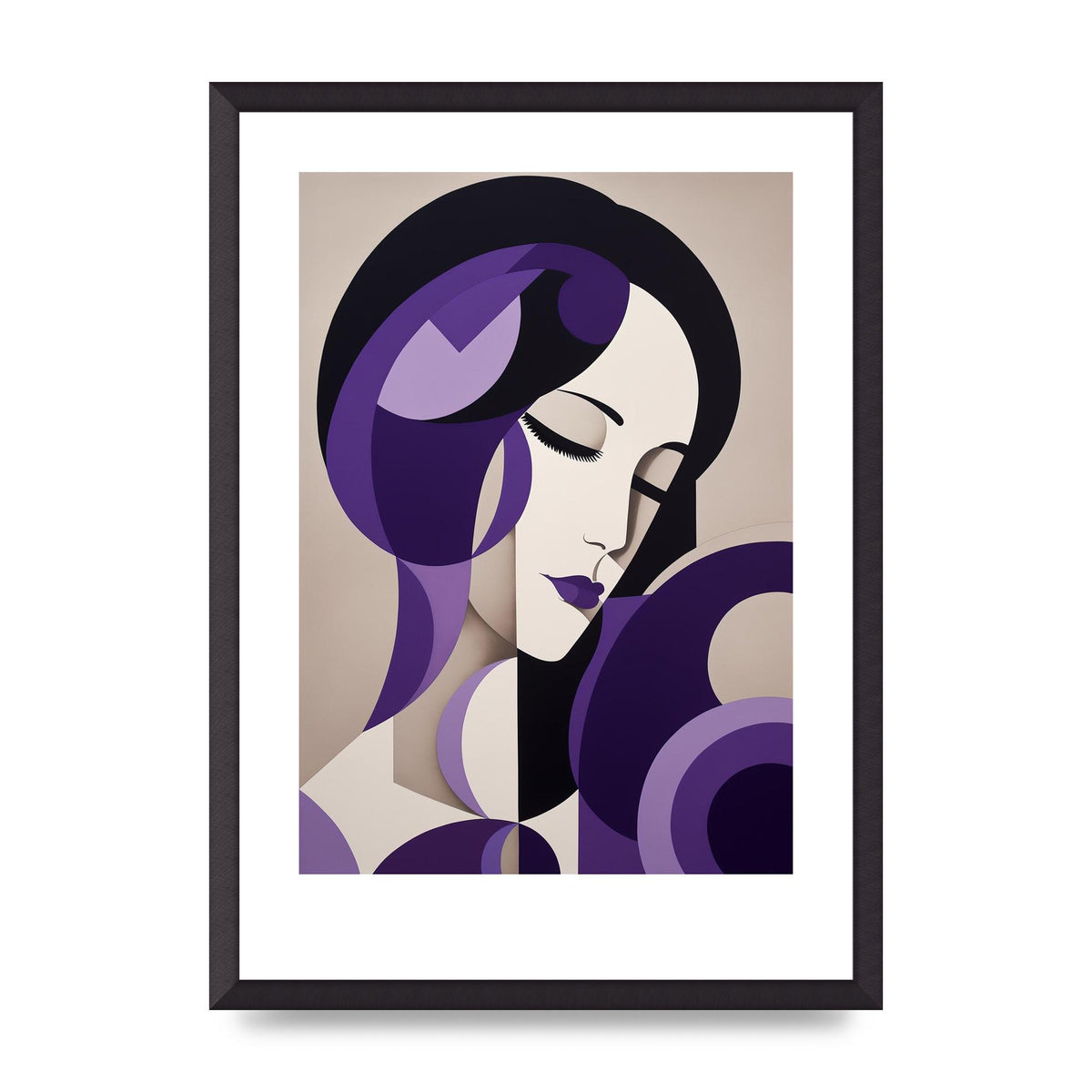 Delicate Female Form in Vivid Violet