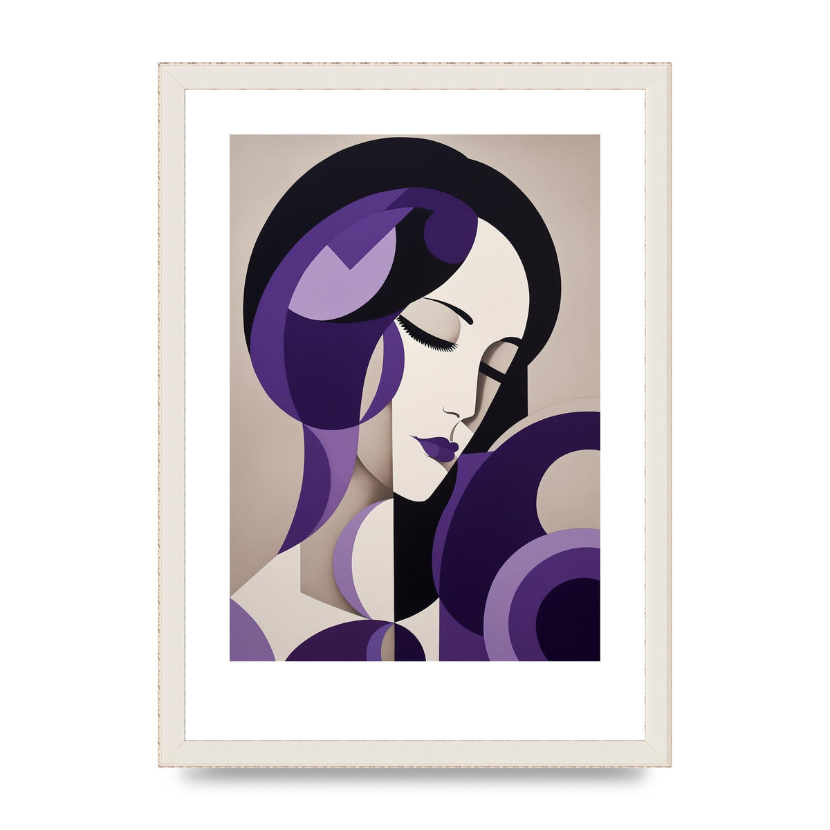 Delicate Female Form in Vivid Violet