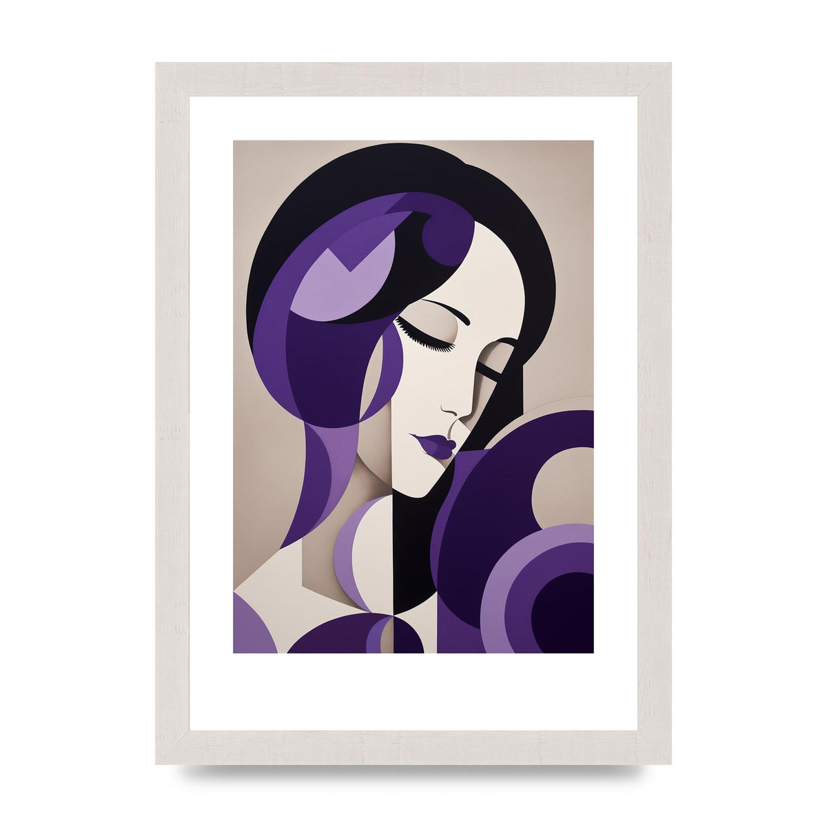 Delicate Female Form in Vivid Violet