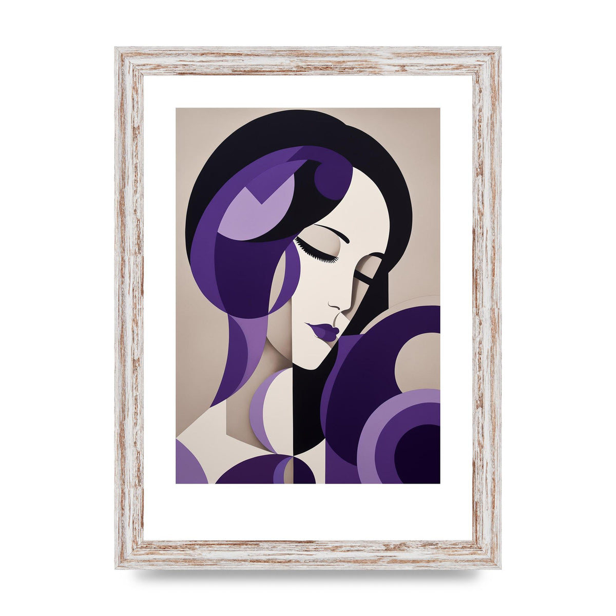 Delicate Female Form in Vivid Violet