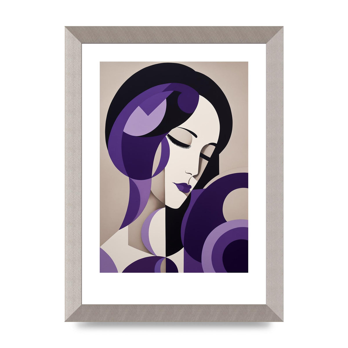 Delicate Female Form in Vivid Violet