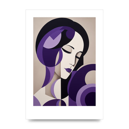 Delicate Female Form in Vivid Violet