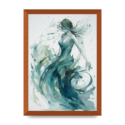 Cool Blues and Greens in Graceful Dance
