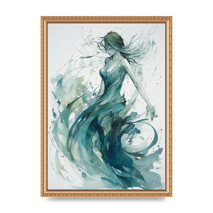 Cool Blues and Greens in Graceful Dance