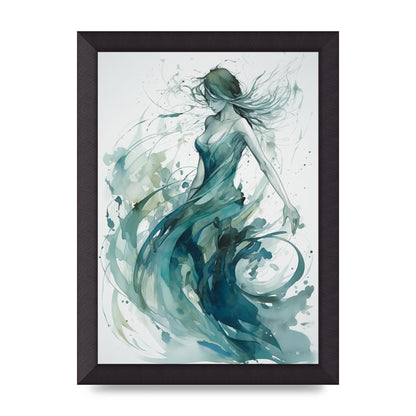 Cool Blues and Greens in Graceful Dance