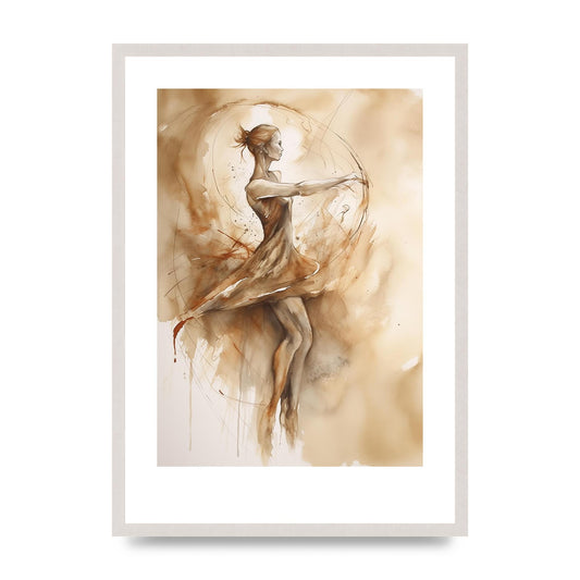 Ballet Dancers Elegance in Rustic Hues