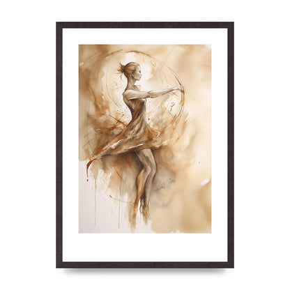 Ballet Dancers Elegance in Rustic Hues