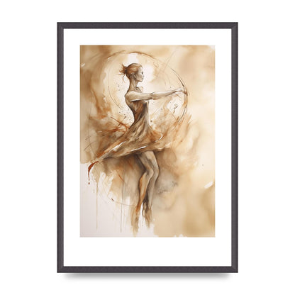 Ballet Dancers Elegance in Rustic Hues