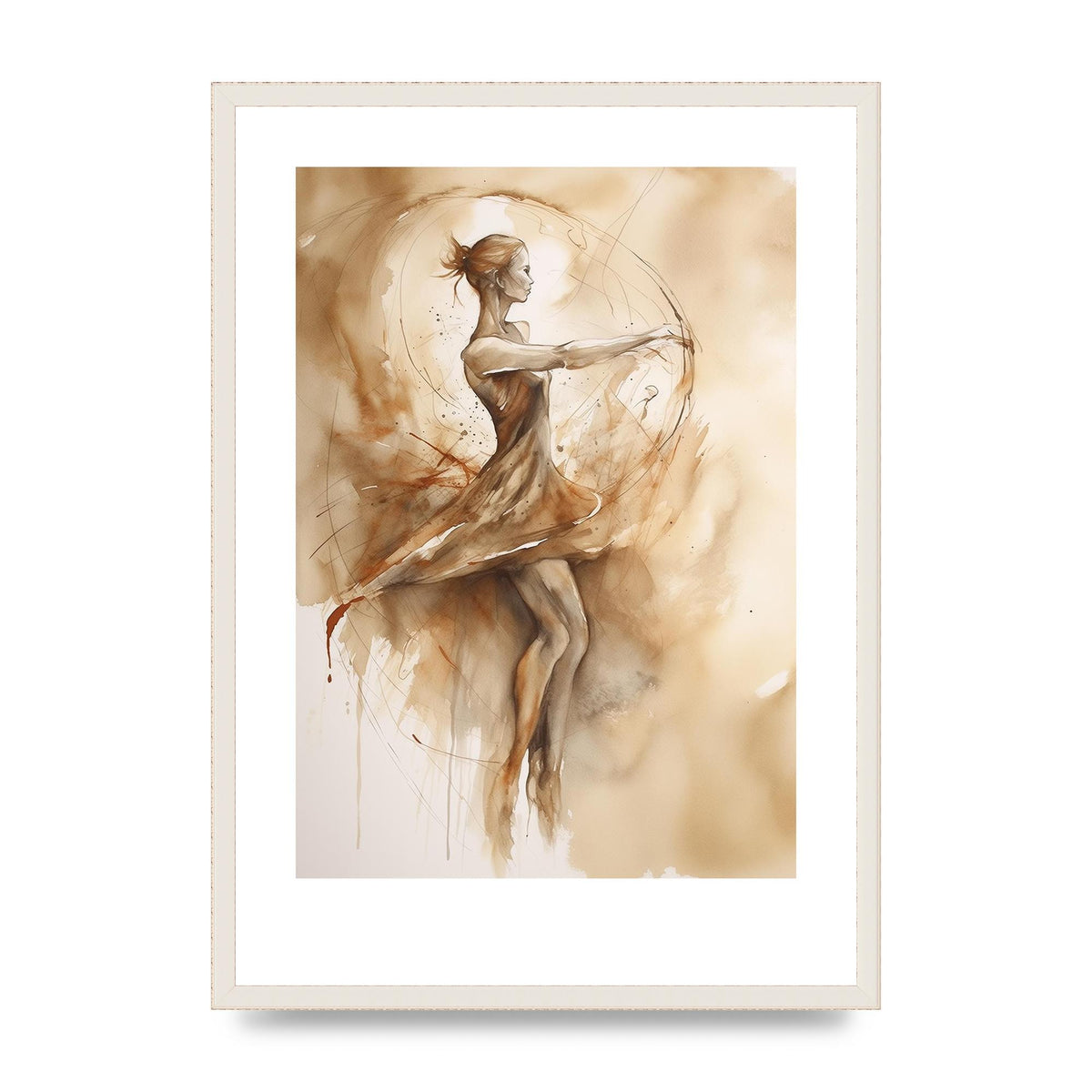 Ballet Dancers Elegance in Rustic Hues
