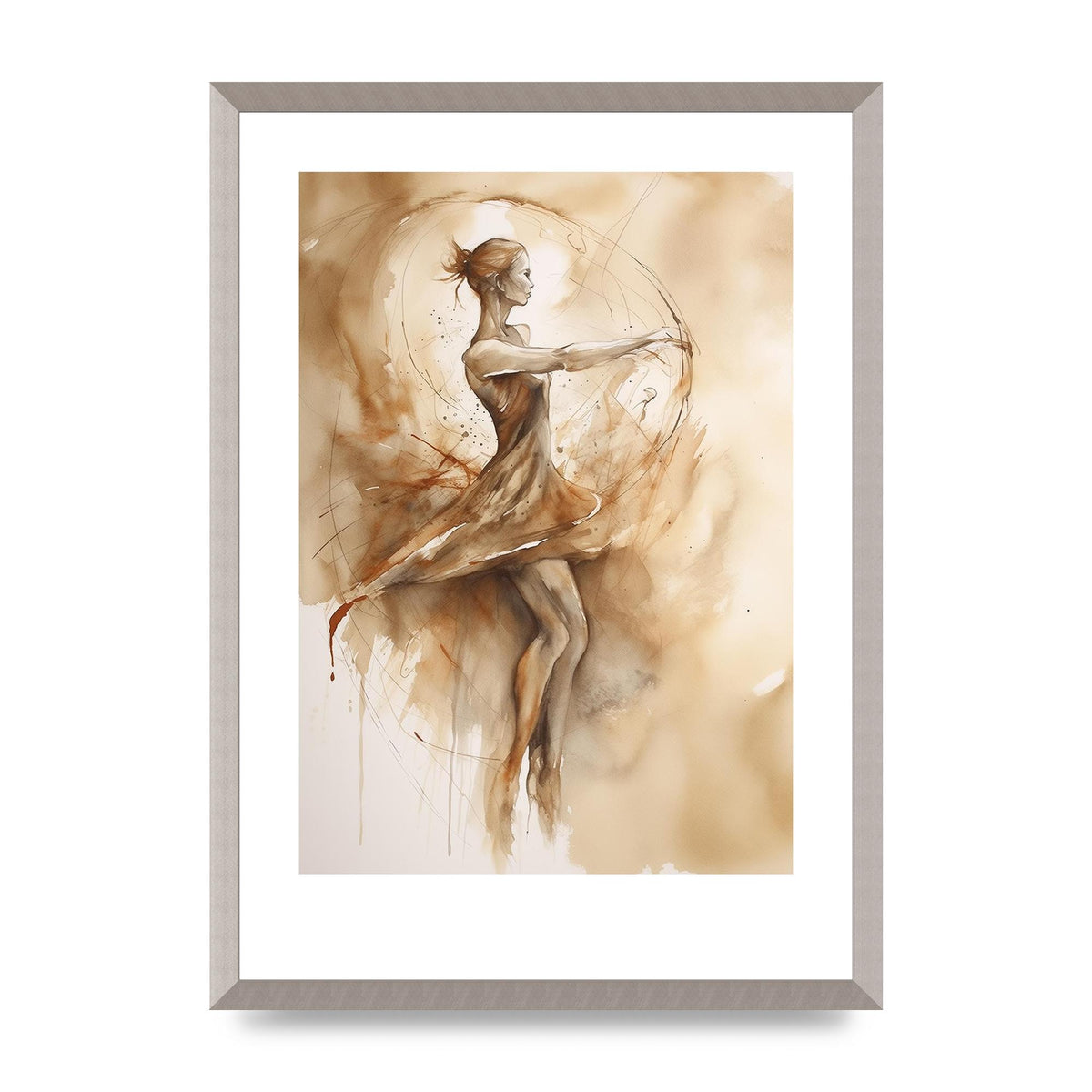Ballet Dancers Elegance in Rustic Hues