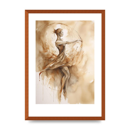 Ballet Dancers Elegance in Rustic Hues