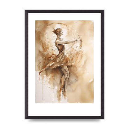Ballet Dancers Elegance in Rustic Hues