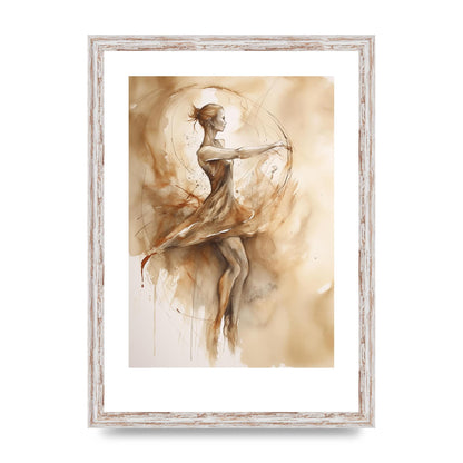 Ballet Dancers Elegance in Rustic Hues