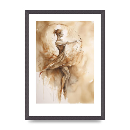 Ballet Dancers Elegance in Rustic Hues