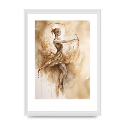 Ballet Dancers Elegance in Rustic Hues