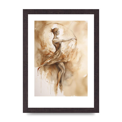 Ballet Dancers Elegance in Rustic Hues