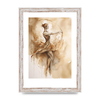 Ballet Dancers Elegance in Rustic Hues