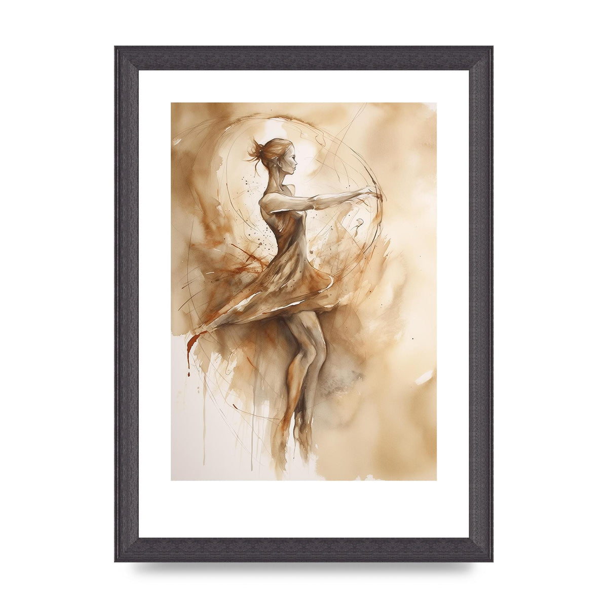 Ballet Dancers Elegance in Rustic Hues