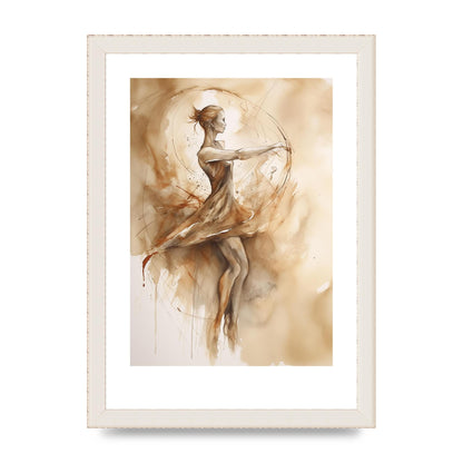 Ballet Dancers Elegance in Rustic Hues
