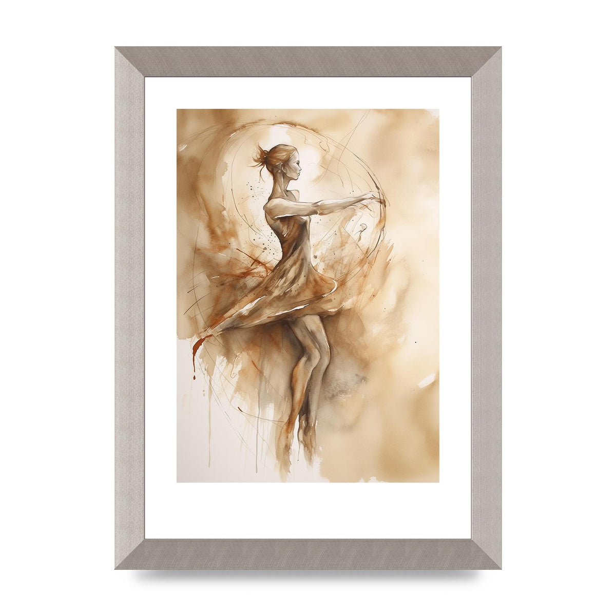 Ballet Dancers Elegance in Rustic Hues