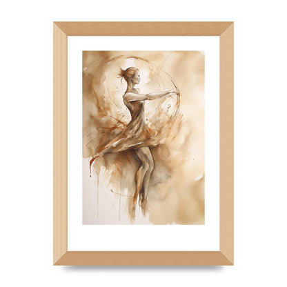 Ballet Dancers Elegance in Rustic Hues