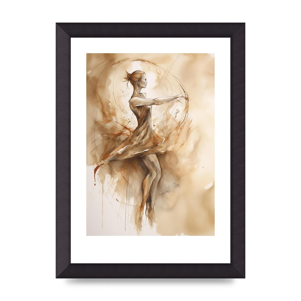 Ballet Dancers Elegance in Rustic Hues