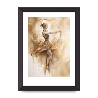 Ballet Dancers Elegance in Rustic Hues