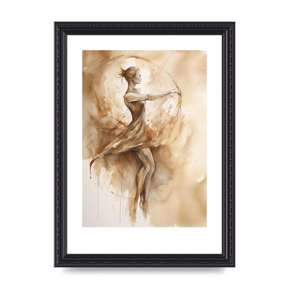 Ballet Dancers Elegance in Rustic Hues