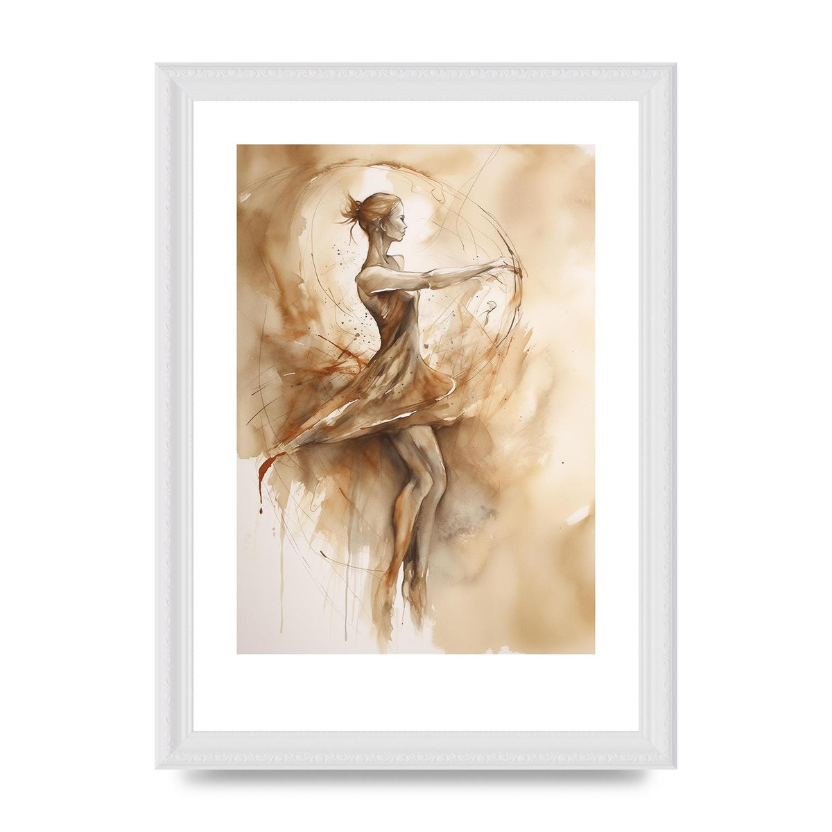Ballet Dancers Elegance in Rustic Hues