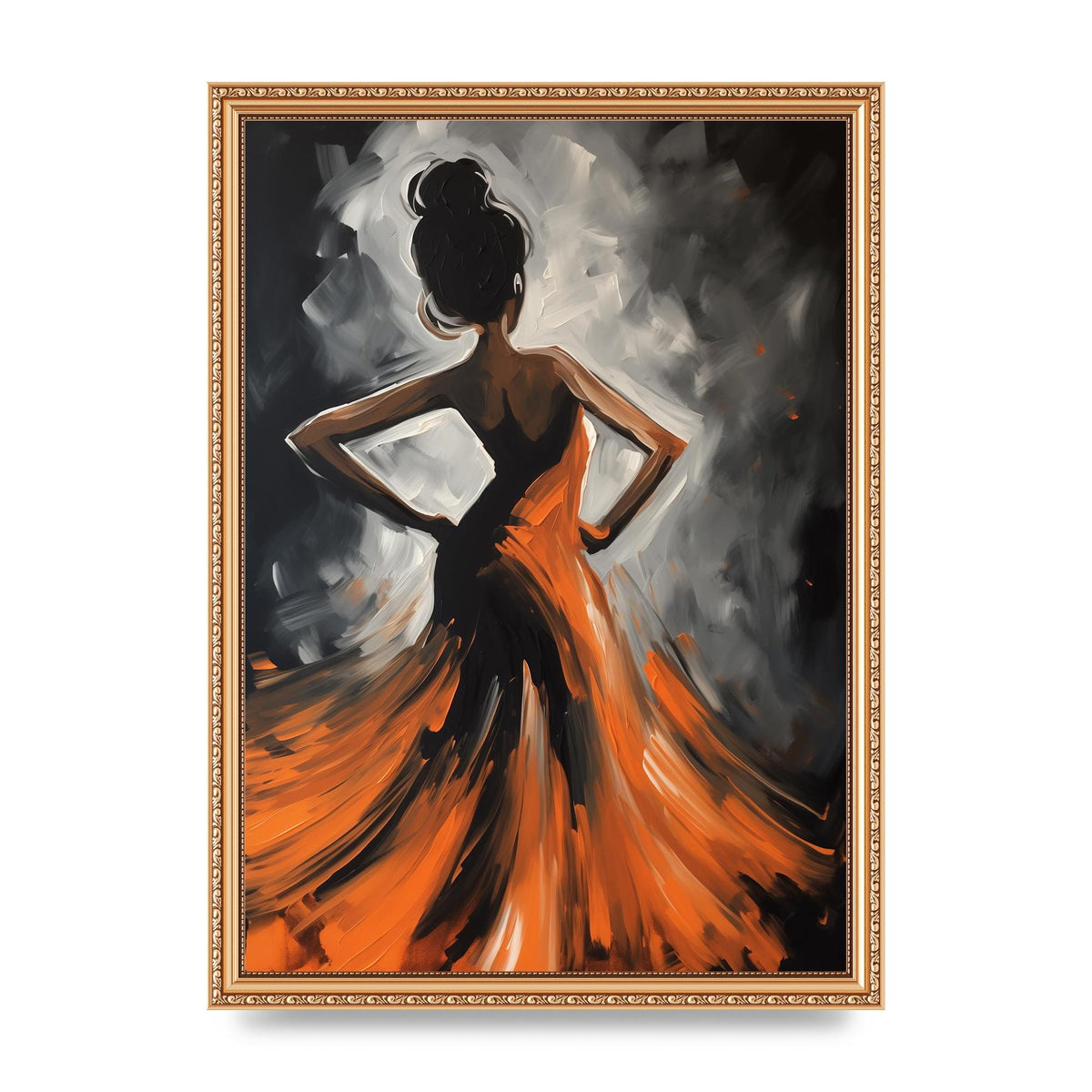 Vibrant Dual Tone Canvas with Womans Poise