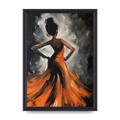 Vibrant Dual Tone Canvas with Womans Poise