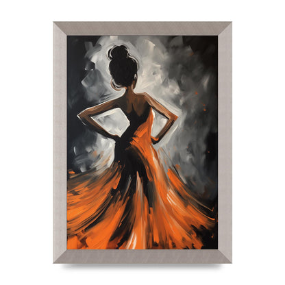 Vibrant Dual Tone Canvas with Womans Poise