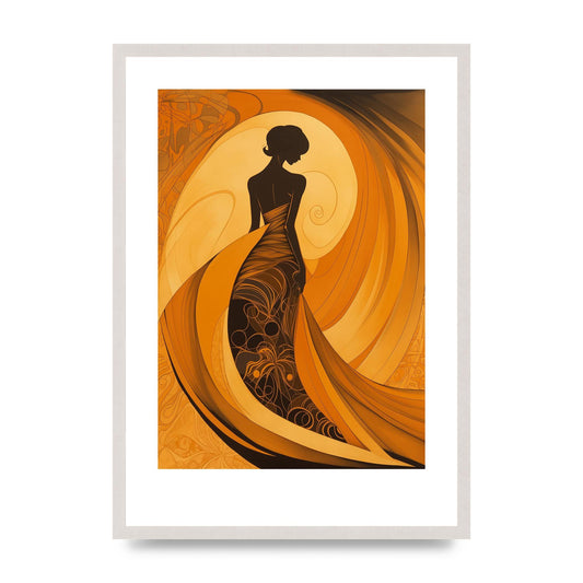 Bold Black on Warm Amber Narrative