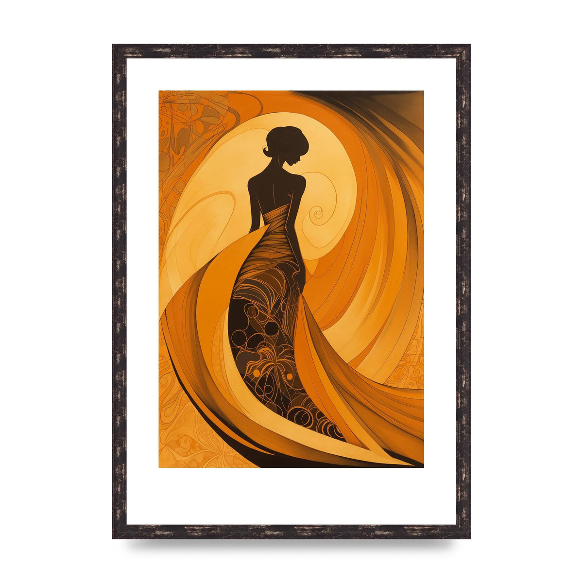 Bold Black on Warm Amber Narrative