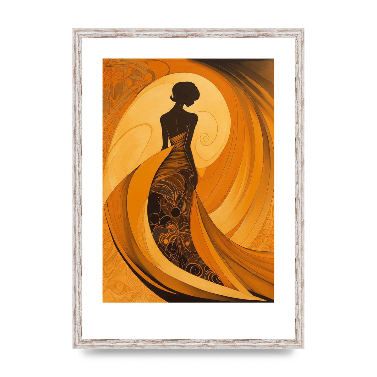 Bold Black on Warm Amber Narrative