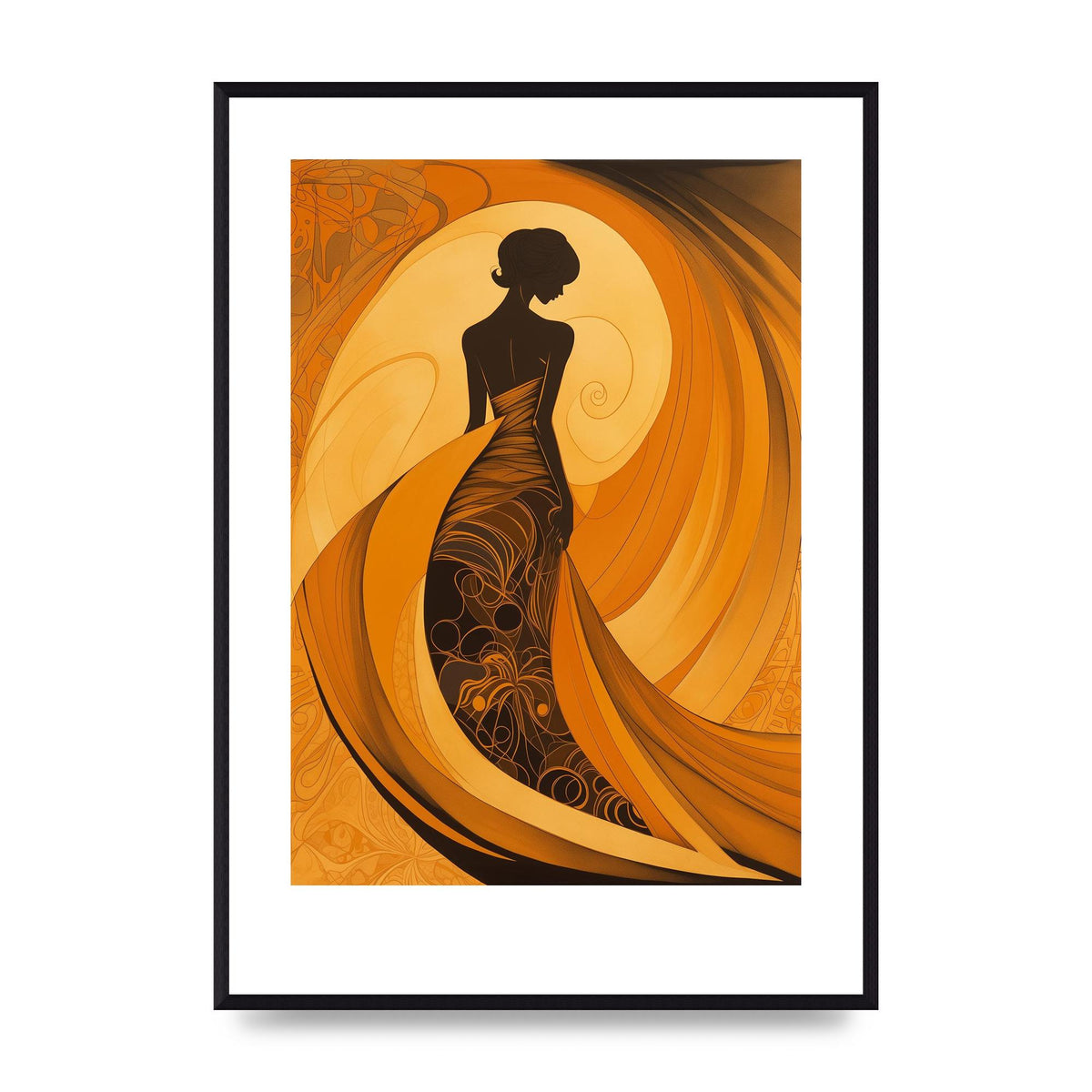 Bold Black on Warm Amber Narrative