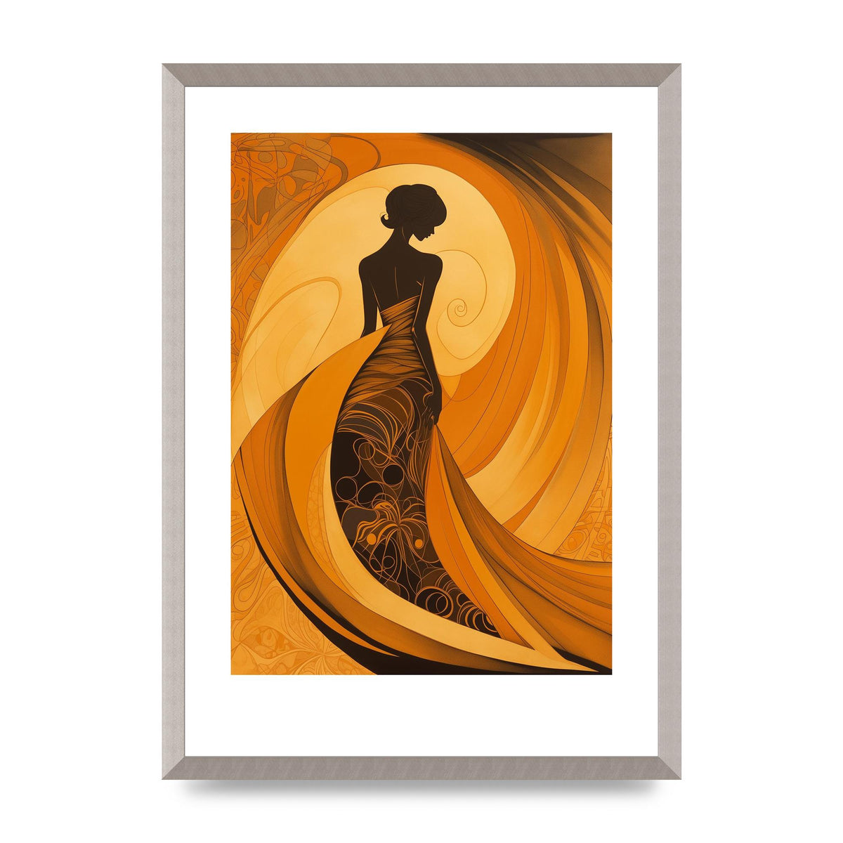 Bold Black on Warm Amber Narrative