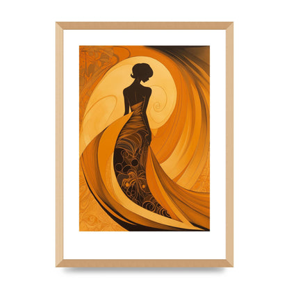Bold Black on Warm Amber Narrative