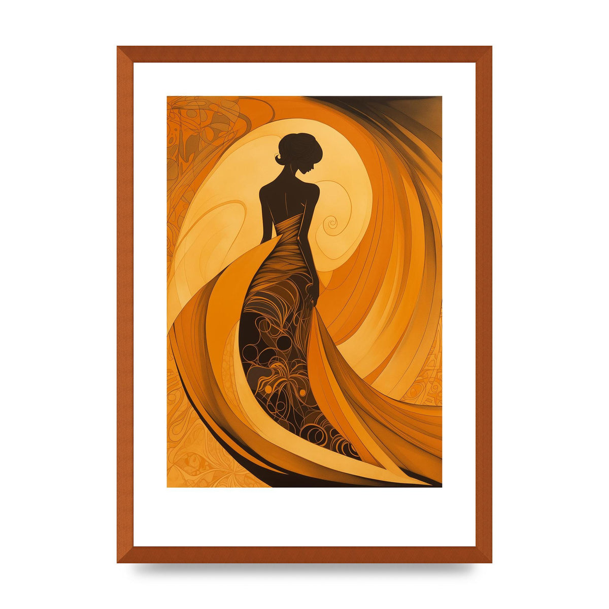 Bold Black on Warm Amber Narrative