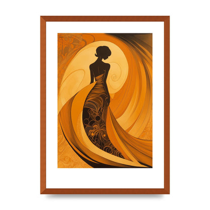 Bold Black on Warm Amber Narrative
