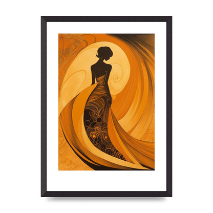 Bold Black on Warm Amber Narrative