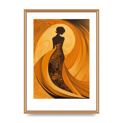Bold Black on Warm Amber Narrative
