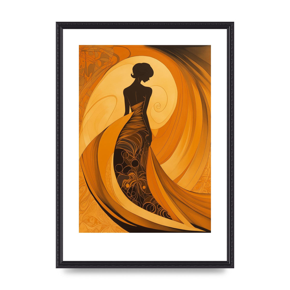 Bold Black on Warm Amber Narrative