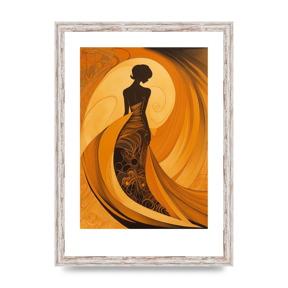 Bold Black on Warm Amber Narrative