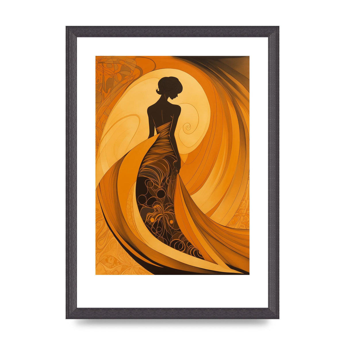 Bold Black on Warm Amber Narrative