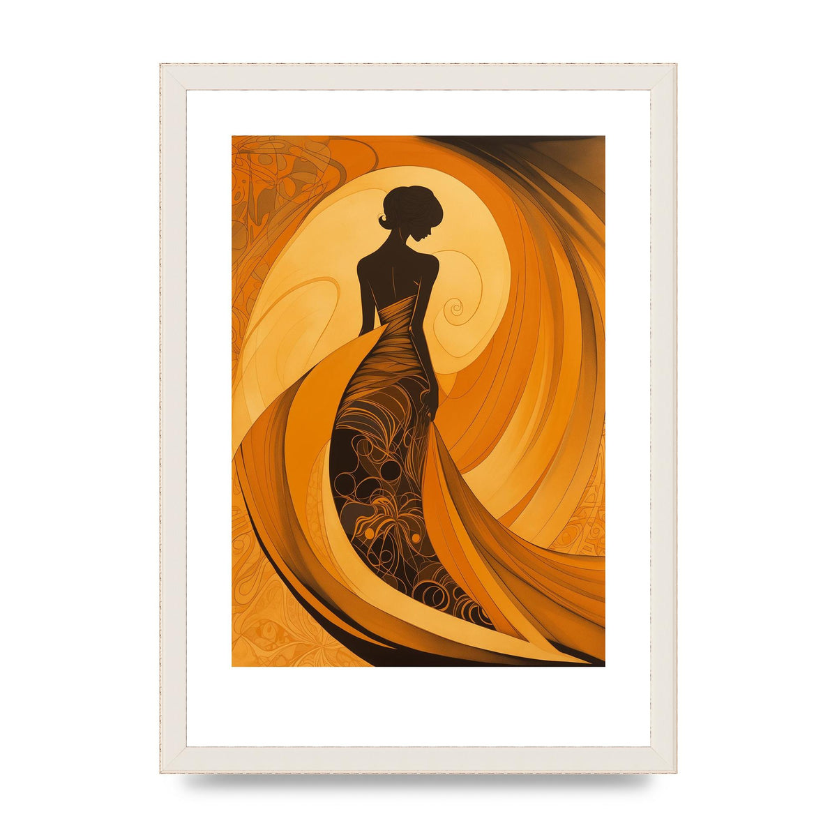 Bold Black on Warm Amber Narrative