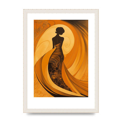Bold Black on Warm Amber Narrative