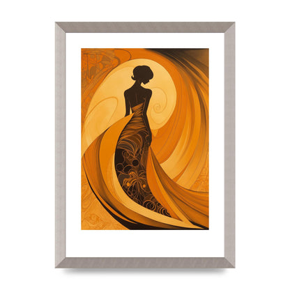 Bold Black on Warm Amber Narrative